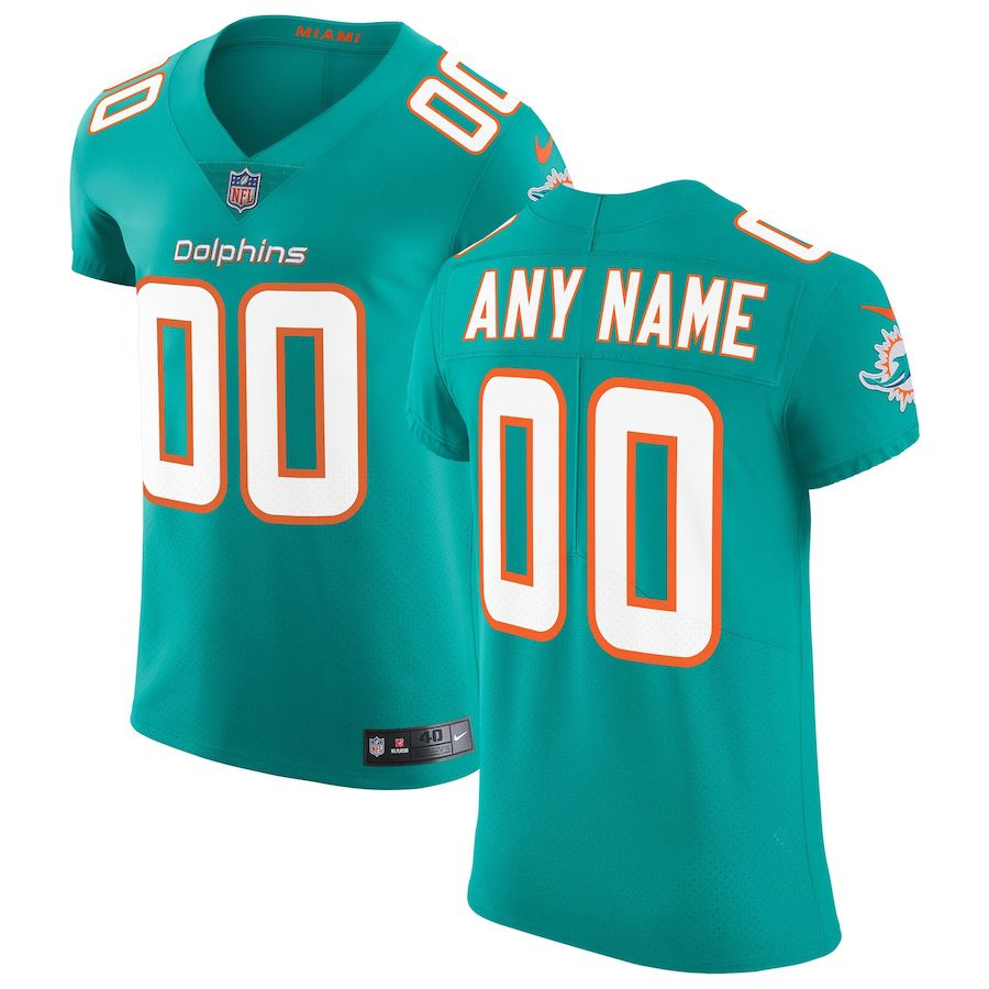 Men Miami Dolphins Nike Green Vapor Untouchable Elite Custom NFL Jersey->customized nfl jersey->Custom Jersey